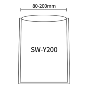 SW-Y200 bag width range: 80–200 mm for small sachets and portion packs