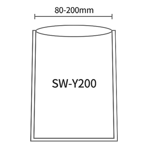 SW-Y200袋宽范围：80–200毫米，适用于小袋和独立包装