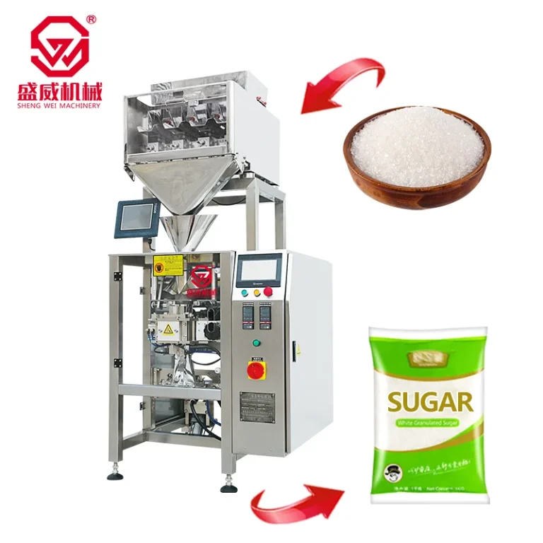 SW-320C hero white background — compact collar type 4-head linear weigher VFFS machine
