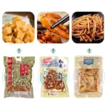 Products before and after vacuum packaging