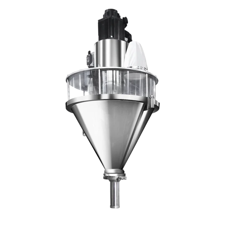 Stainless steel vertical auger screw filler for precise powder dosing in collar type VFFS machine