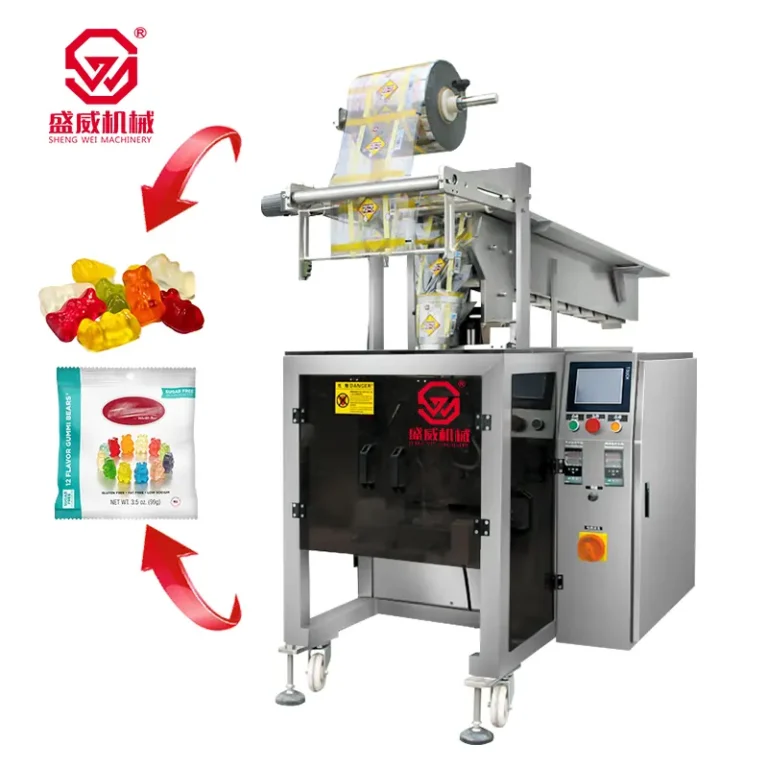 ShengWei SW-2030C back-side sealing tipping bucket vertical packing machine