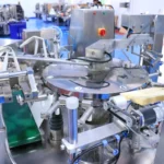 Rotary platform on factory floor