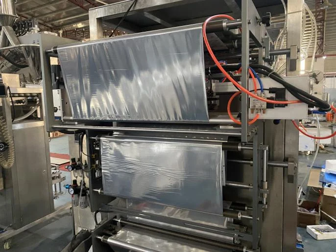 Dual film rack with independent tension control on SW-C6 for stable upper and lower film feed