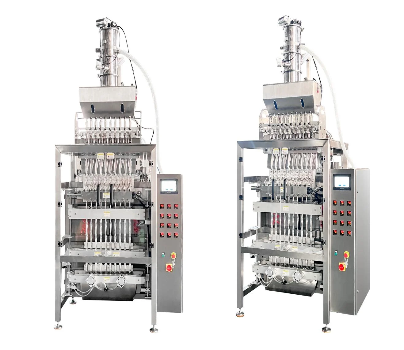 SW-B10 ten column back seal vertical packing machine dual angle view