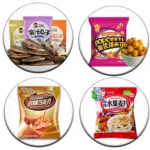Assorted snack food products for stick sachet packing